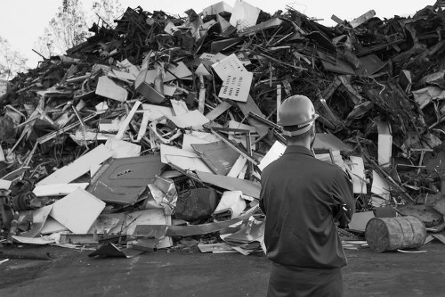 Professional team conducting office clearance in Brompton