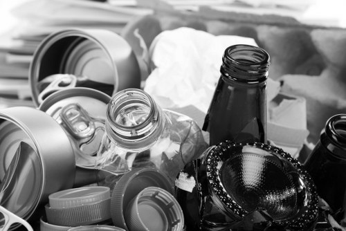 Organized household items ready for donation and recycling